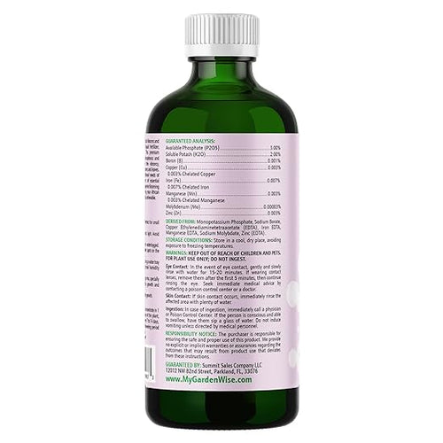 0-3-2 African Violet Fertilizer for Indoor Plants: Concentrated Plant Food – Plant Fertilizer, Bloom Booster for All Violets, Indoor Flowering Plants, Vigorous Growth and Blooming (16 OZ)