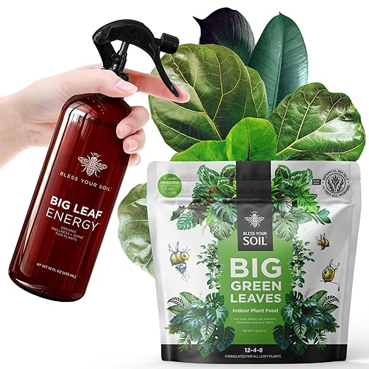 Plant Food + Neem Oil Spray for Plants : Seaweed-Rich Fertilizer for Leafy Houseplants and Organic Leaf Spray